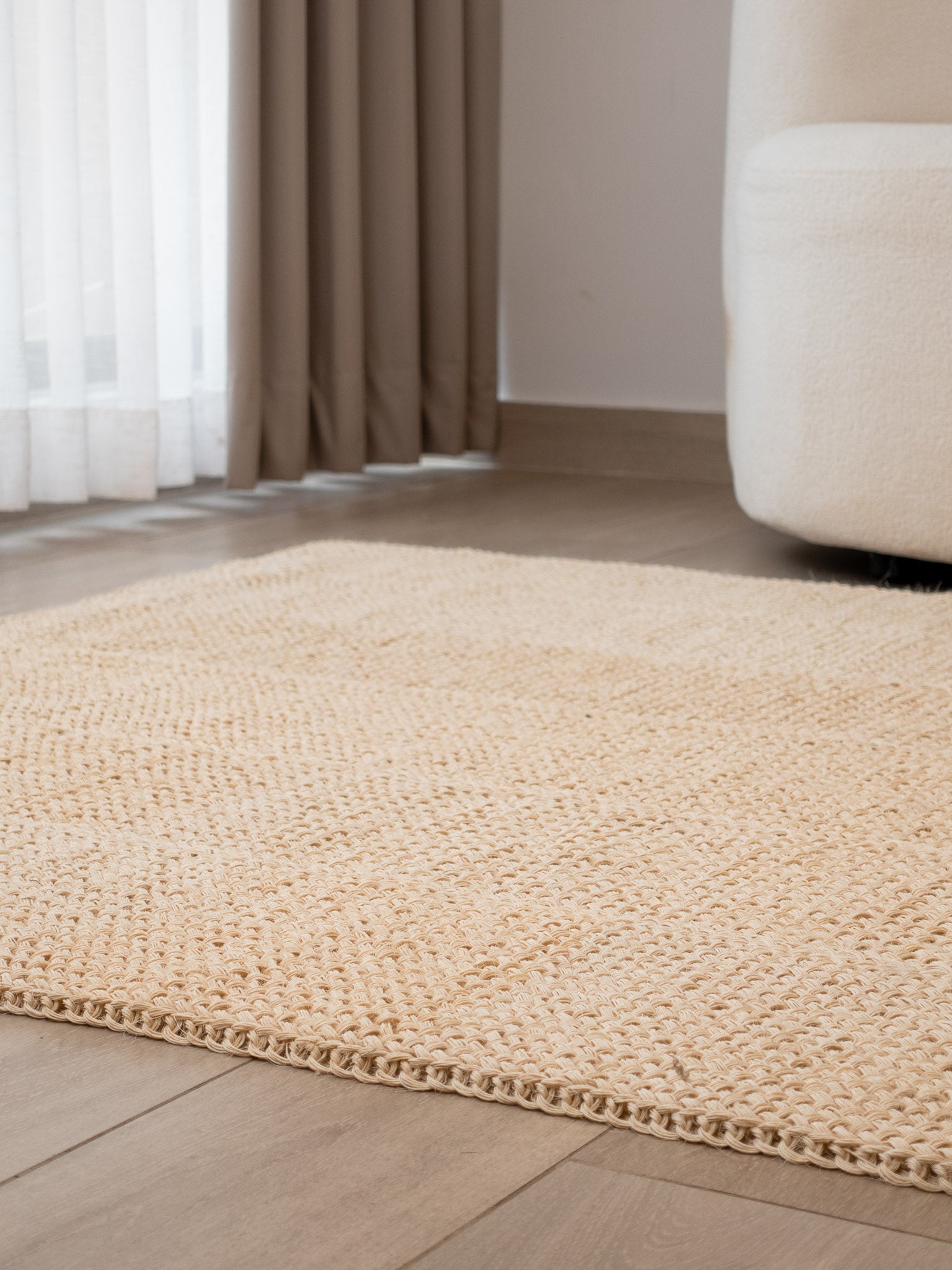 Handwoven Off White Rug