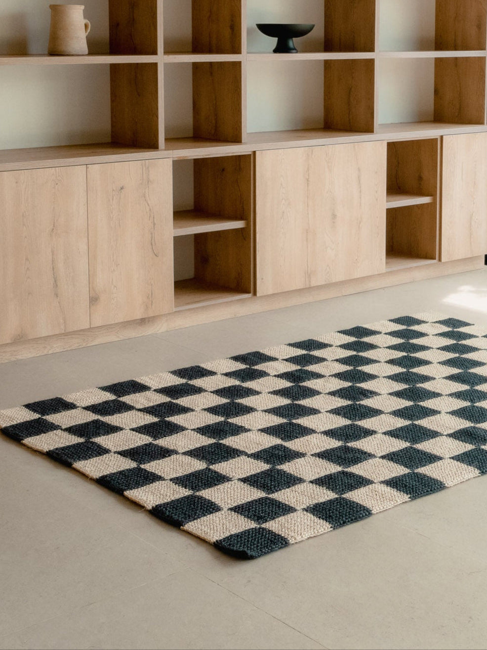 Handwoven Checkered Rug