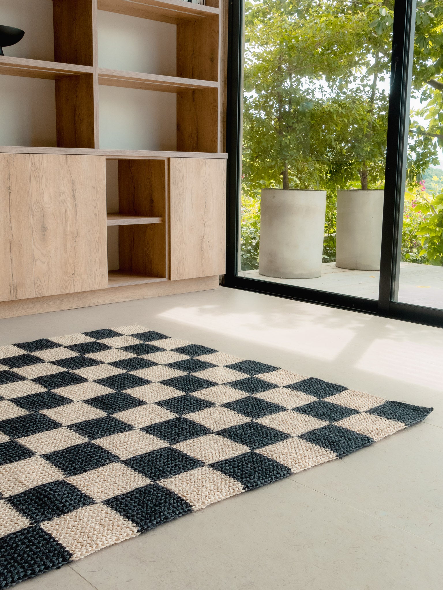 Handwoven Checkered Rug
