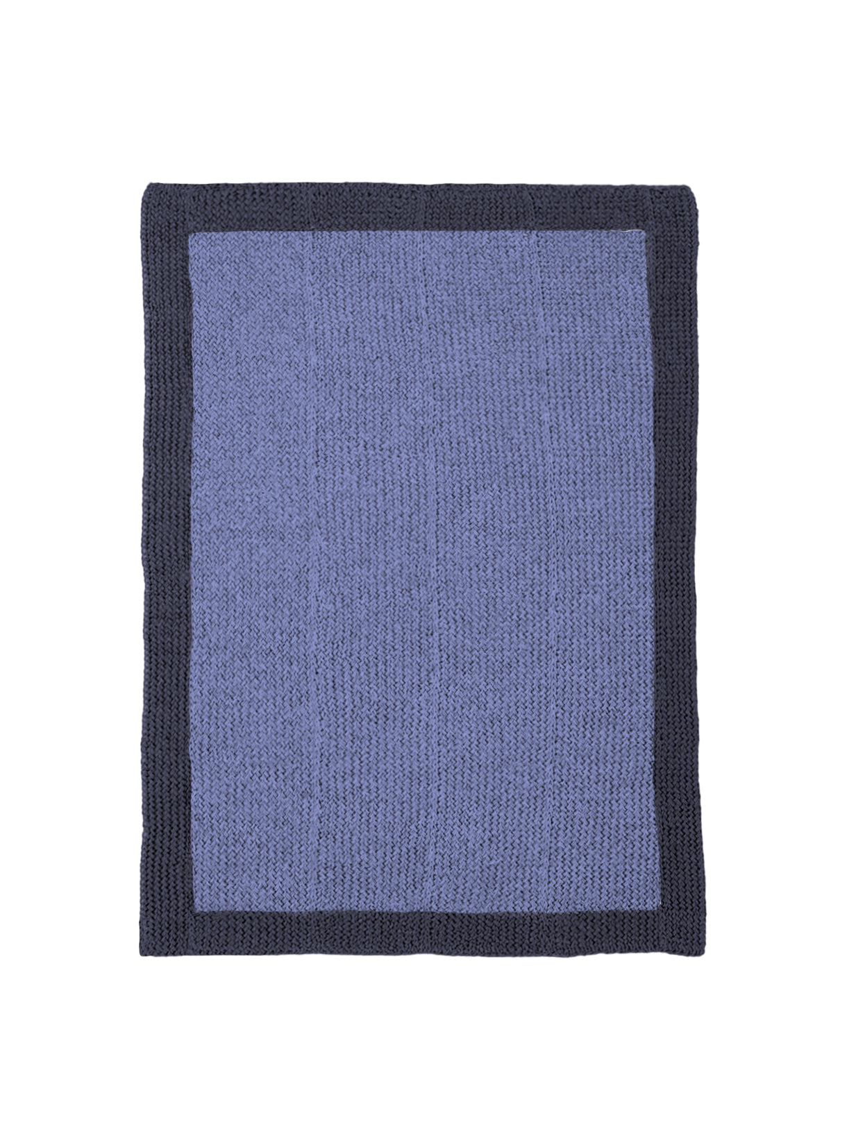Handwoven Blue Rug with Border