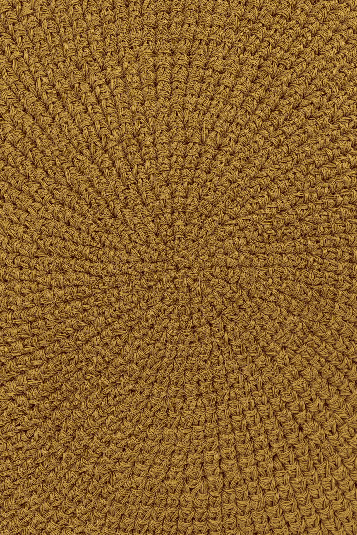 Handwoven Mustard Round Rug