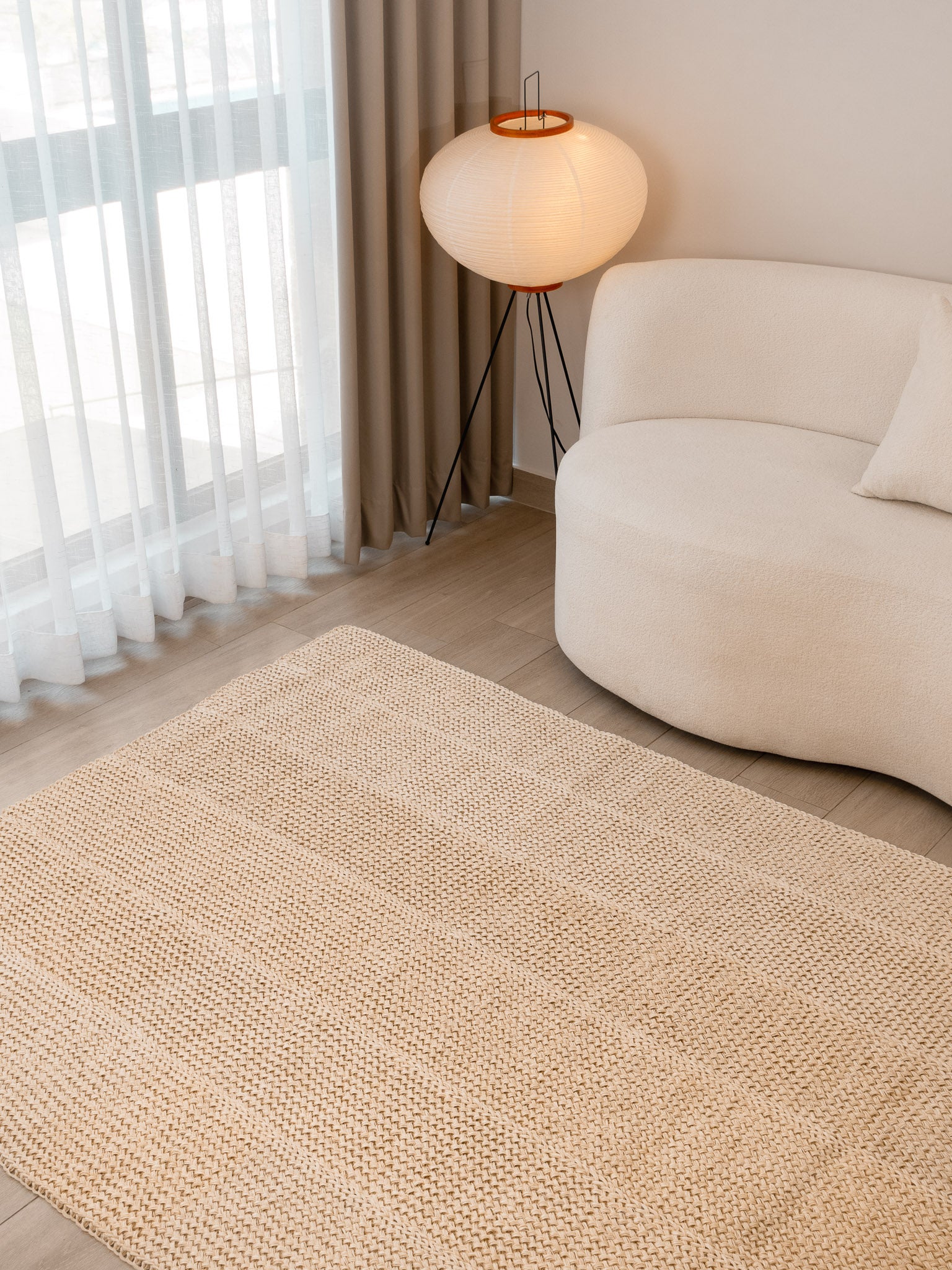 Handwoven Off White Rug