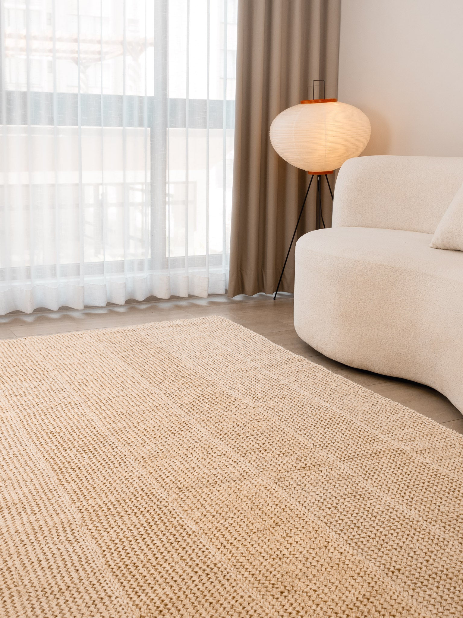 Handwoven Off White Rug