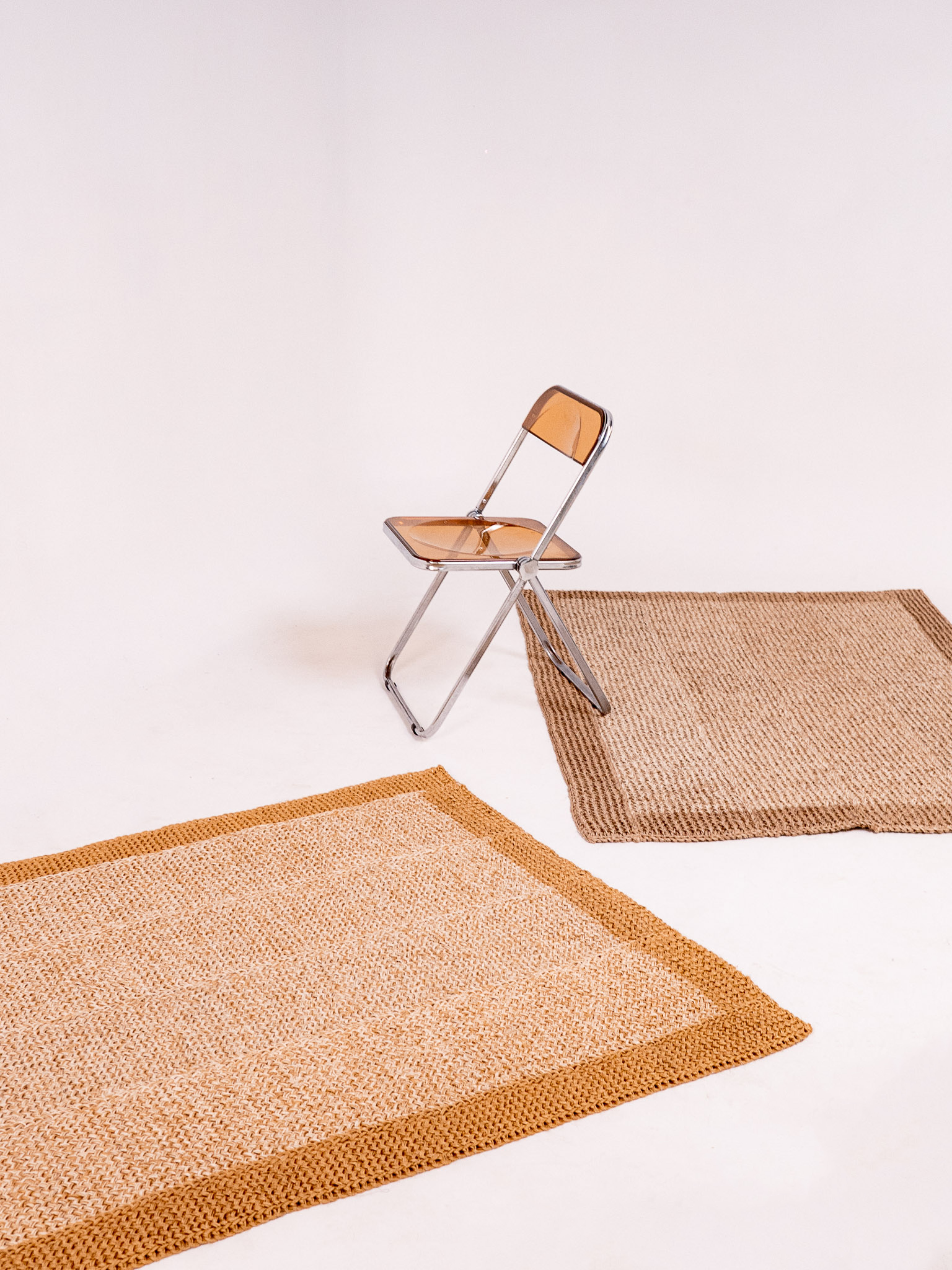 Handwoven wheat Rug with Border